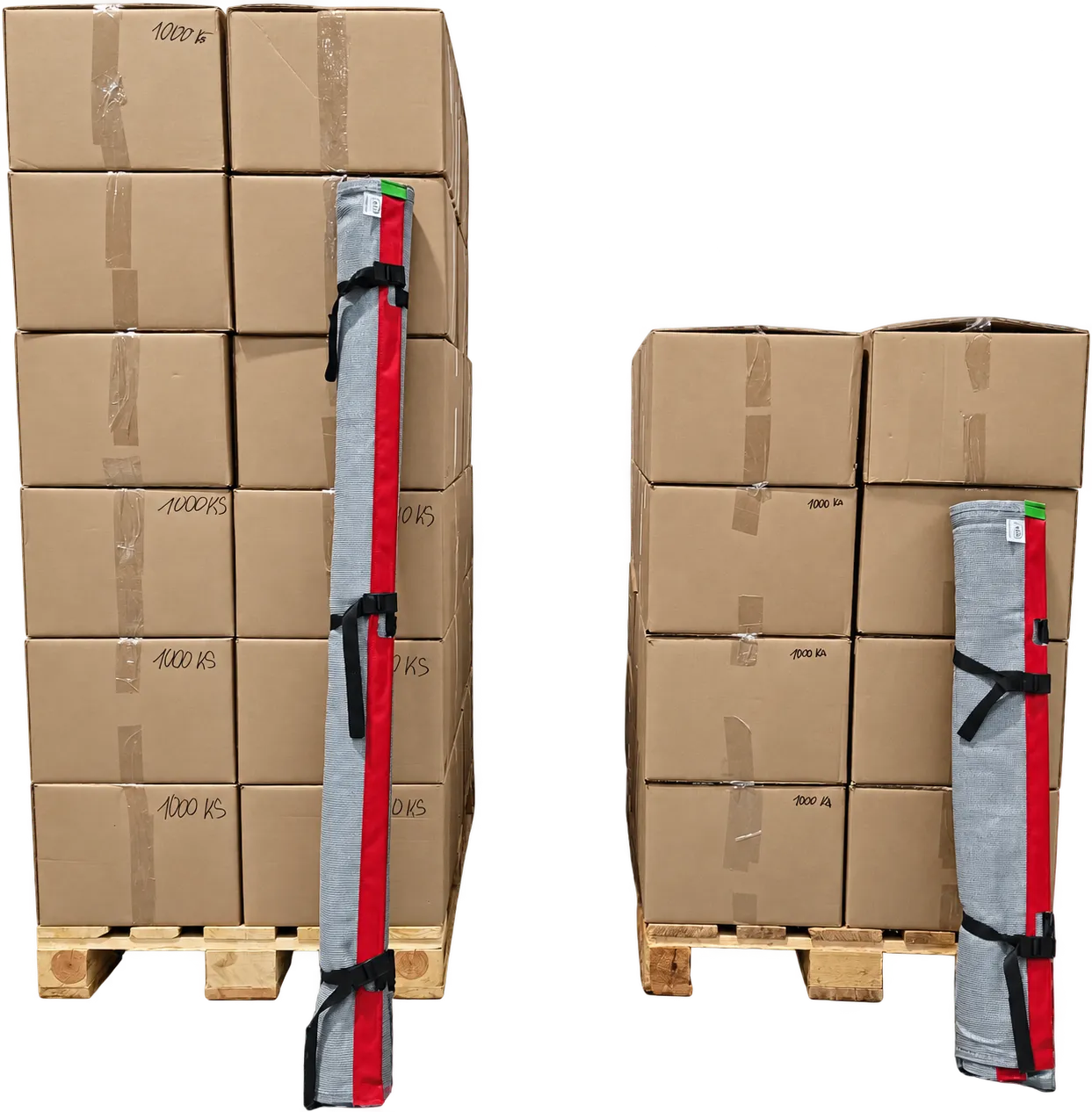 PalletGuard rolled up for storage and return
